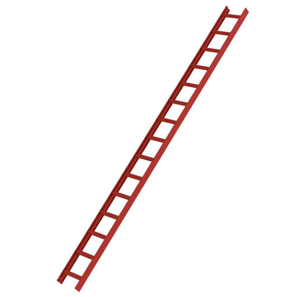 Günzburger Dachleiter 15 Sprossen Rot
