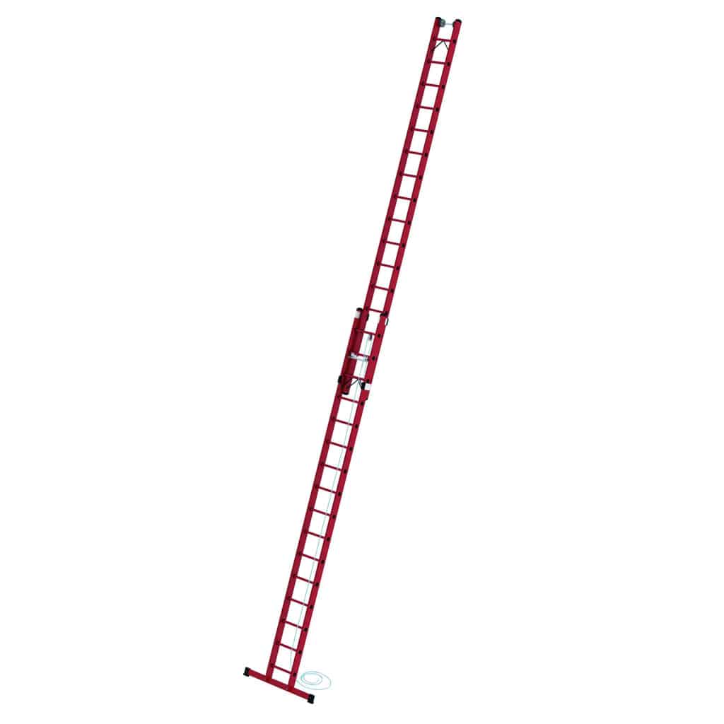 - Sprossen-Seilzugleiter GFK 2-teilig mit Standard-Traverse – Sprossen-Seilzugleiter aus GFK