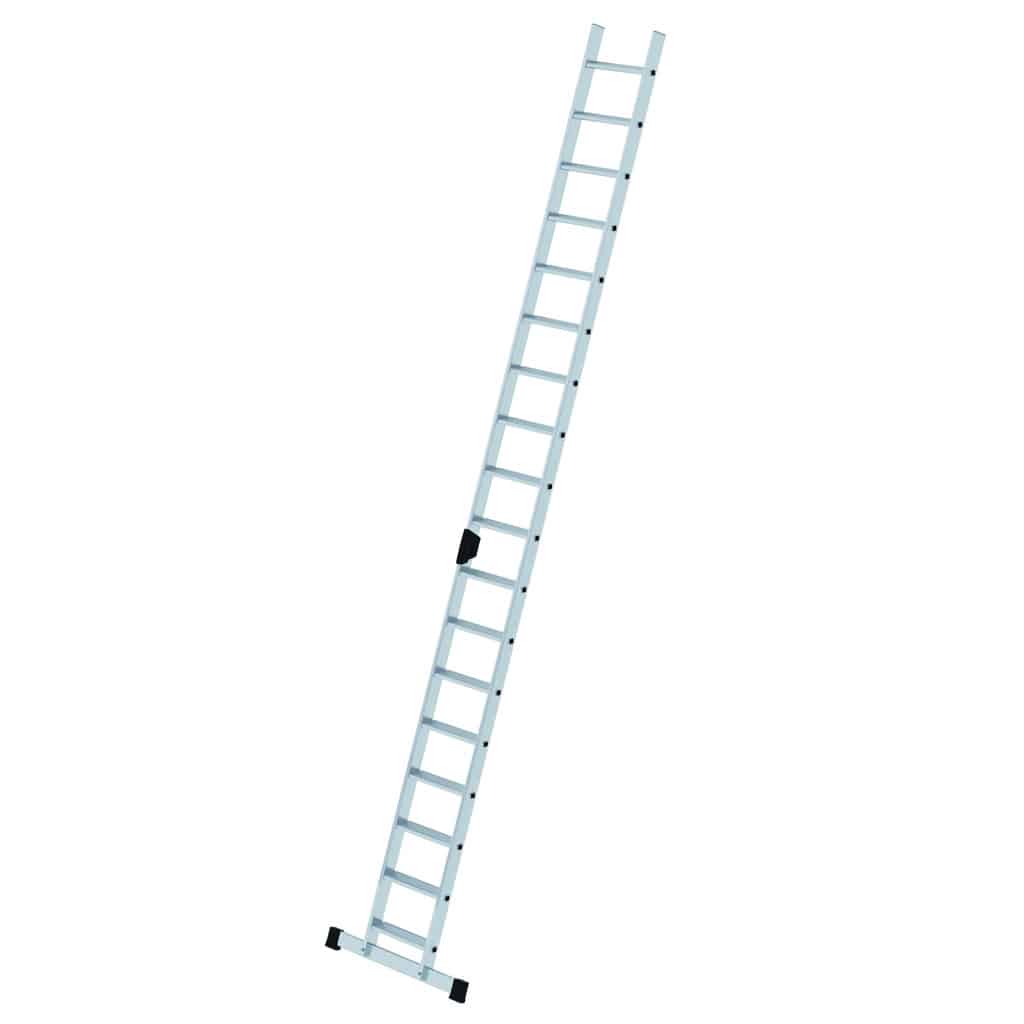 - Stufen-Anlegeleiter mit Standard-Traverse – 80 mm tiefe, geriffelte Stufen