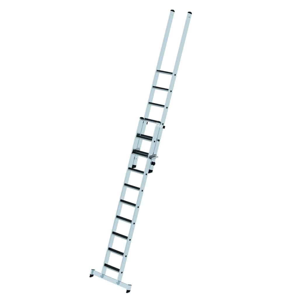 - Stufen-Schiebeleiter 2-teilig mit nivello-Traverse und clip-step R 13 – Stufen-Schiebeleiter 2-teilig aus Aluminium