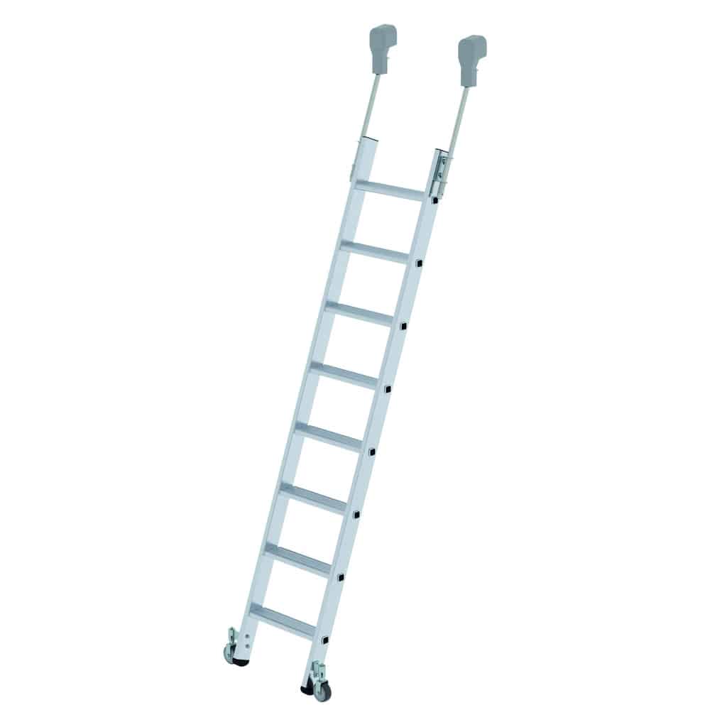 - Stufen-Regalleiter fahrbar – Stufen-Regalleiter aus Aluminium