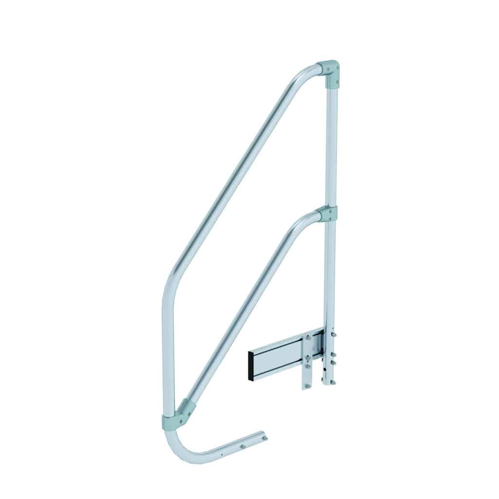 - Geländer für Arbeitspodest fahrbar einseitig – Aus Aluminium-Rundrohr Ø 40 mm
