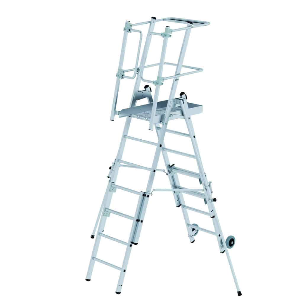- Plattformleiter FlexxStep mit Teleskopaufsatz – Plattformleiter aus Aluminium