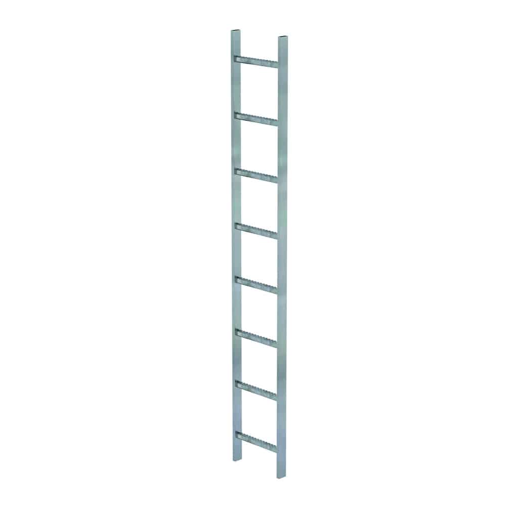 - Schachtleiter Stahl feuerverzinkt 300mm Lichte Weite – Rechteckrohr-Holme 50 x 20 mm