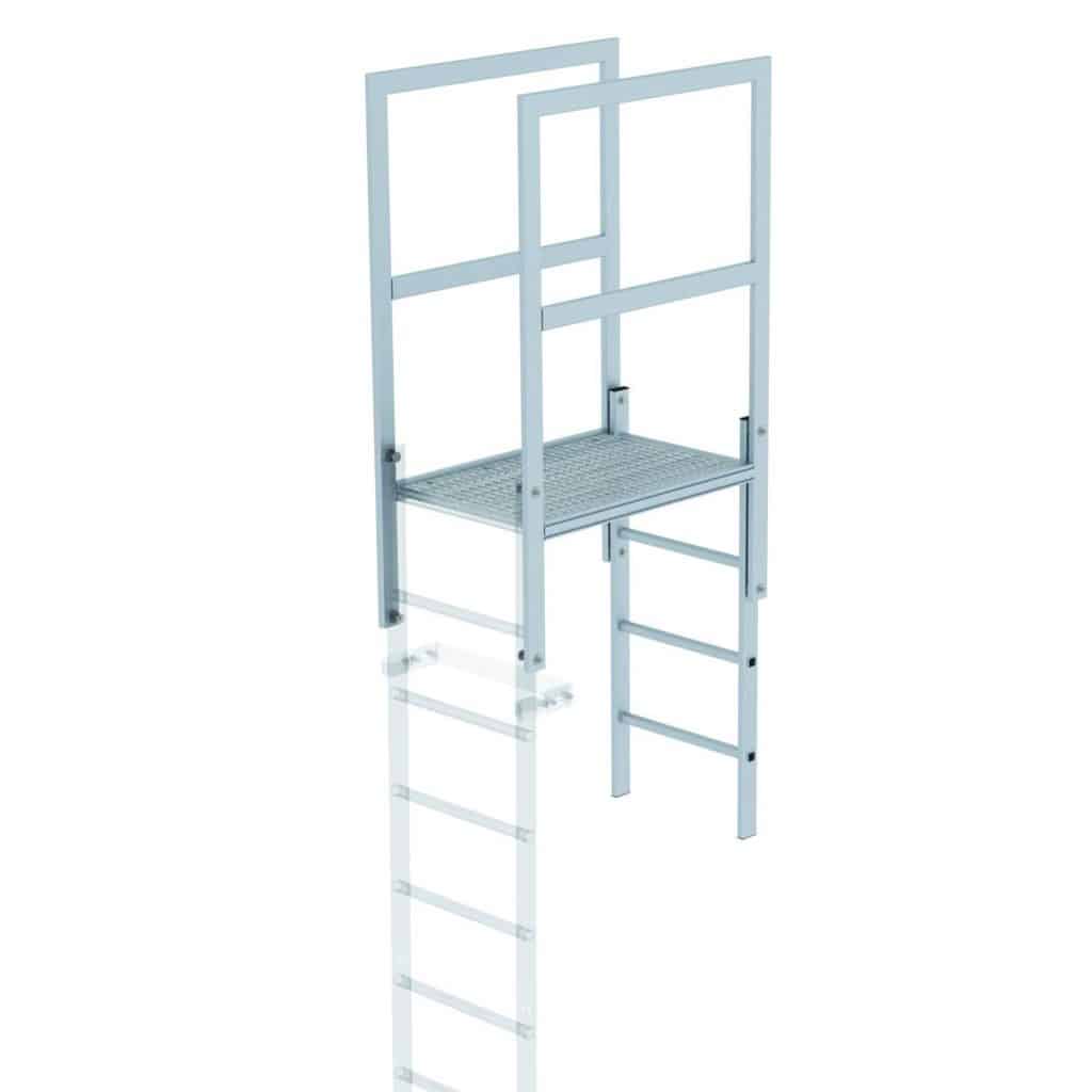 Günzburger - Attika-Überstieg Aluminium eloxiert Länge 930 mm · 61181 — GoogleTyp: zubehoer > leitern