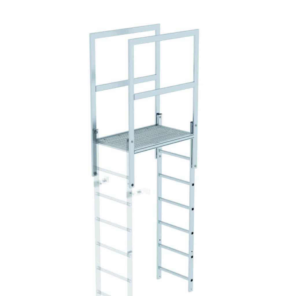 Günzburger - Attika-Überstieg Aluminium blank — Länge (mm):: 1200, GoogleTyp: zubehoer > leitern