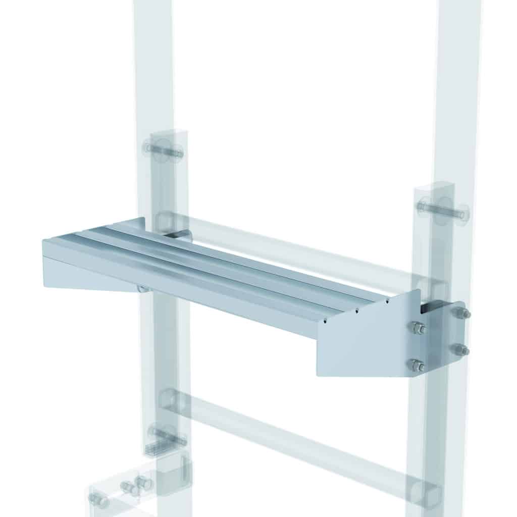 - Ausstiegstritt Alu blank 520x100-300mm – Abmessungen: 520 x 100 –