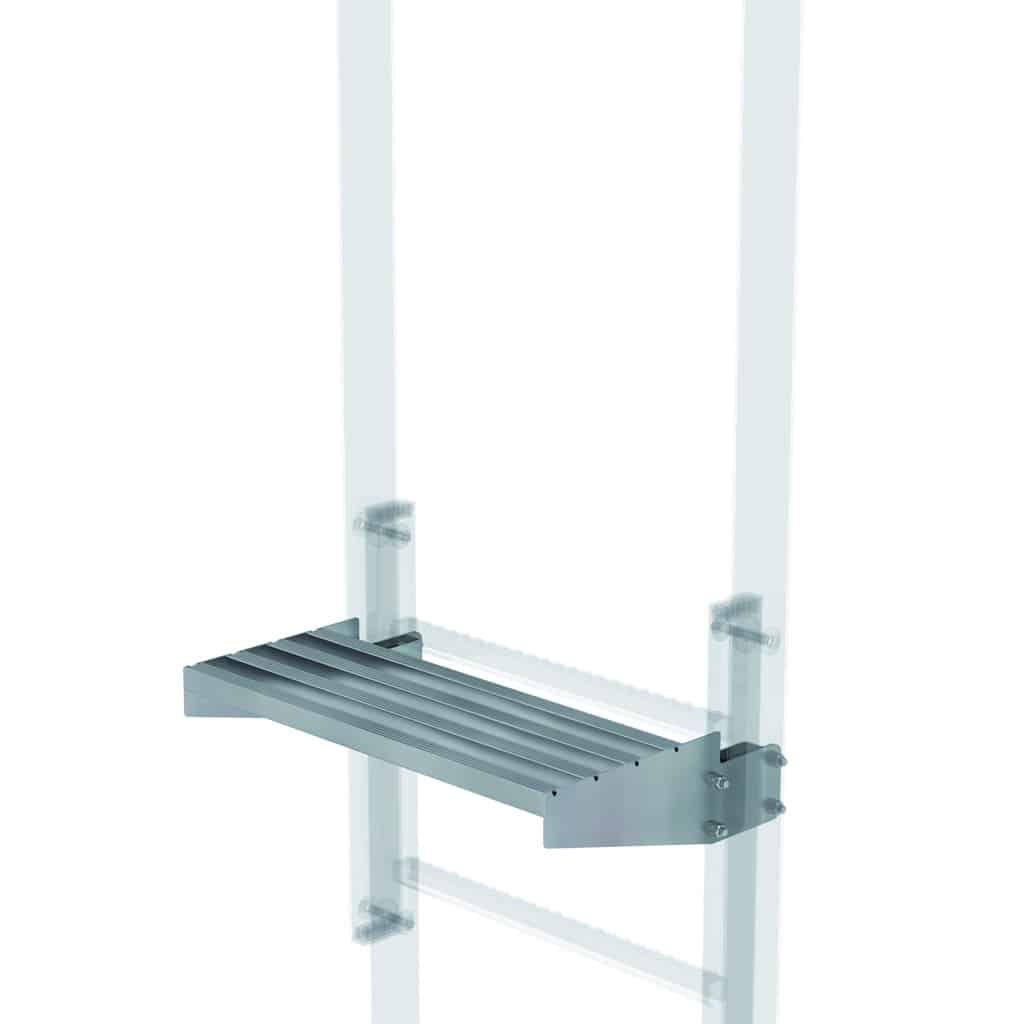 - Ausstiegstritt Stahl-verzinkt 520x100-300mm – Bestehend aus geriffelten Sprossen
