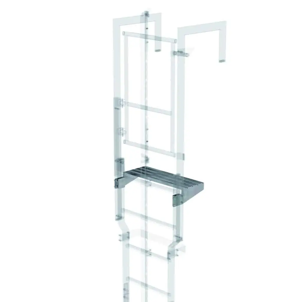 - Ausstiegstritt Stahl-verzinkt 620x100-300mm – Passend für: Sicherungstüre mit Steigschutzschiene Stahl-verzinkt