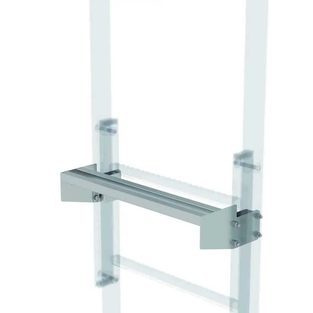 - Ausstiegstritt Edelstahl 520x100-300mm – Zur Verbreiterung der obersten Sprosse