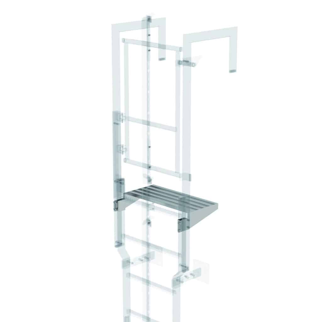 - Ausstiegstritt Edelstahl 620x100-300mm – Passend für: Sicherungstüre mit Steigschutzschiene Edelstahl