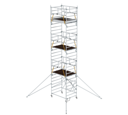 Hochwertiges Baugerüstturm für professionelle Arbeiten, ideal für Renovierungen, Wartung und Bauprojekte. Stabil, sicher und leicht aufzubauen, geeignet für verschiedene Höhen.