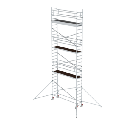 Hochwertiges Baugerüstturm aus Aluminium, ideal für Renovierungen und Fassadenarbeiten, mit stabilen Plattformen und sicheren Geländern. Perfekt für professionelle Bau- und Wartungsarbeiten.