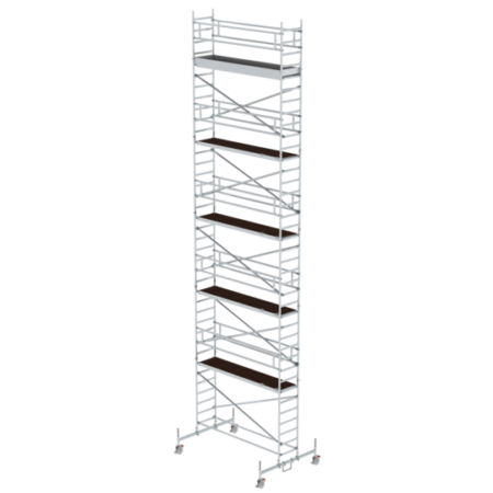 Hochwertiges Aluminiumgerüst, ideal für Bau- und Renovierungsarbeiten, bietet sichere Plattformen und stabile Konstruktion für verschiedene Höhen.