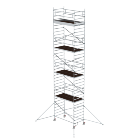 Hochwertiges Aluminiumgerüst für sichere Arbeiten in der Höhe, ideal für Bau, Renovierung und Wartung. Leicht, stabil und einfach zu montieren, perfekt für professionelle und private Anwendungen.