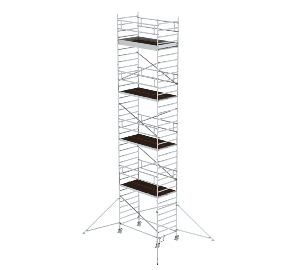 Hochwertiges Aluminiumgerüst für sichere Arbeiten in der Höhe, ideal für Bau, Renovierung und Wartung. Leicht, stabil und einfach zu montieren, perfekt für professionelle und private Anwendungen.
