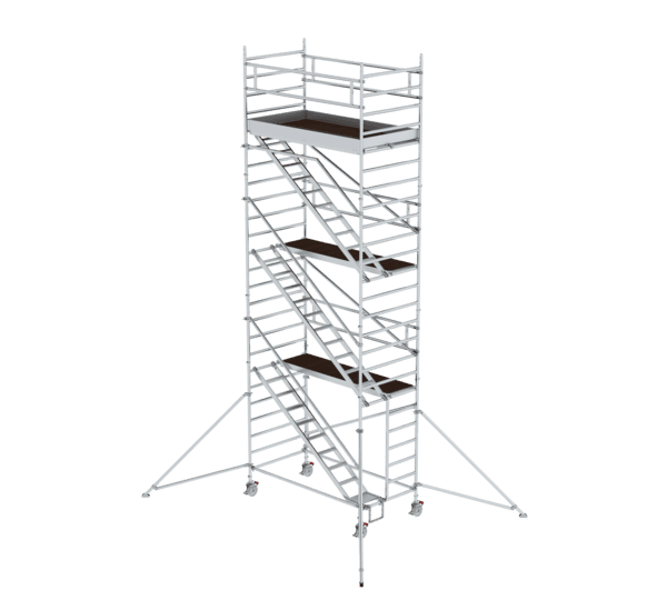 Mobile Rollgerüste für sichere Arbeiten in der Höhe, ideal für Bau, Renovierung und Wartung. Leicht, stabil und flexibel einsetzbar, mit rutschfesten Rollen für einfache Mobilität.