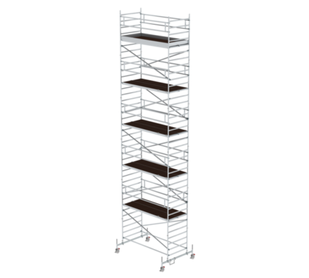 Hochwertiges Rollgerüstturm für professionelle Bau- und Renovierungsarbeiten, leicht zu bewegen und stabil. Perfekt für den sicheren Zugang in der Höhe.
