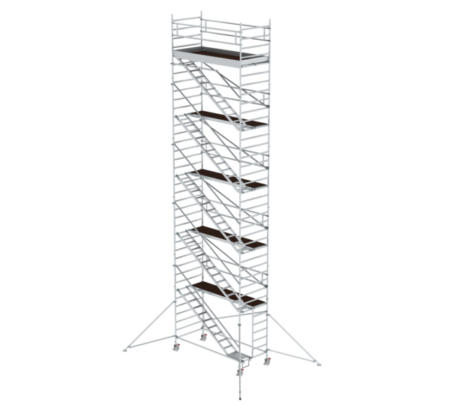 Hochwertiger Aluminium-Gerüstturm für professionelle Bau- und Renovierungsarbeiten, stabil und leicht zu transportieren. Perfekt für den sicheren Zugang in der Höhe.