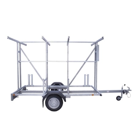 Mobiles Rollgerüst mit stabiler Aluminiumkonstruktion, geeignet für Treppengerüste bis 750kg, ideal für Bau- und Renovierungsarbeiten.