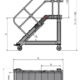Hochwertiges Rollgerüst mit verstellbarer Plattform, ideal für Bau- und Renovierungsarbeiten, leicht beweglich auf Rollen, robustes Aluminiumgestell.