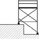 Hymer - Fahrgerüst mit Ausleger · 2,45 x 0,80 m · 8771 — Arbeitshöhe: 3,40m, Einsatzbereich: Handwerk & Industrie