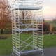 FahrGerüst 4800-A · Albert Gerüste · 2.50m x 1.90m · Doppelaufbau mit Fahrbalken — Arbeitshöhe: 4,85m, Gerüst-Aufbau…