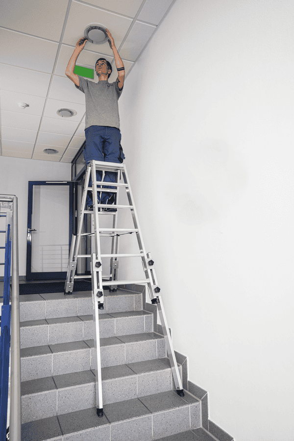 - Munk - Stufen-Stehleiter treppengängig – Stufen-Stehleiter aus Aluminium