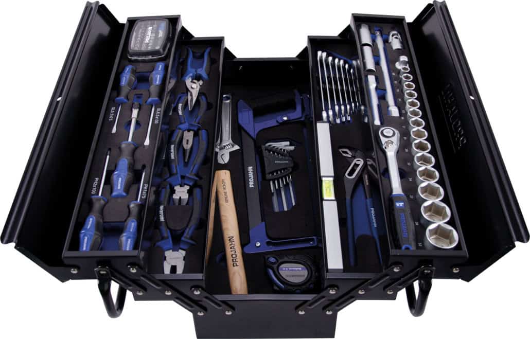 PROJAHN - 1/2" proficraft Metall Werkzeugbox, 84tlg.