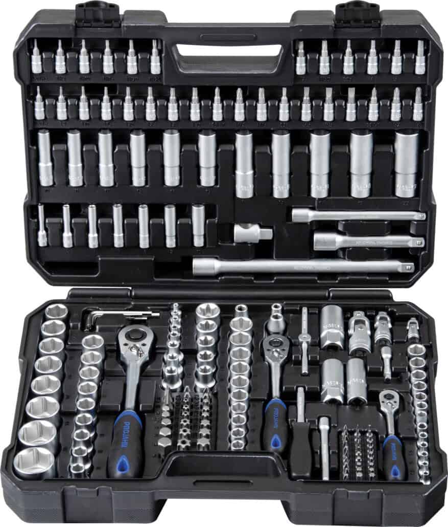 PROJAHN - 1/4" + 3/8" + 1/2" proficraft Satz 182tlg., 48 Zahn Knarren