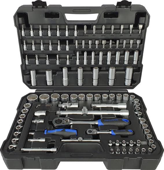 PROJAHN - 1/4"+1/2" Steckschlüssel Satz 108tlg proficraft, 72 Zahn Knarren