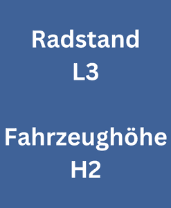 Rhino Products -Radstand - Fahrzeughöhe L3 - H2