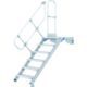 Zarges - LM-Treppe mit Plattform — Anzahl Stufen: 11, Neigung: 45 °