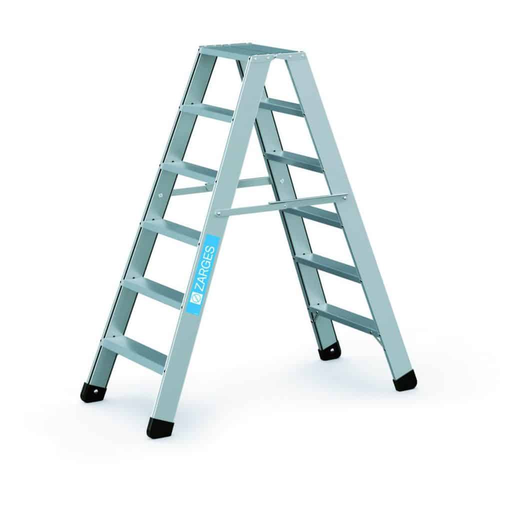Zarges - Seventec B - LM-Stufen-Stehleiter — Anzahl Stufen: 2 x 10, Einsatzbereich: Handwerk & Industrie