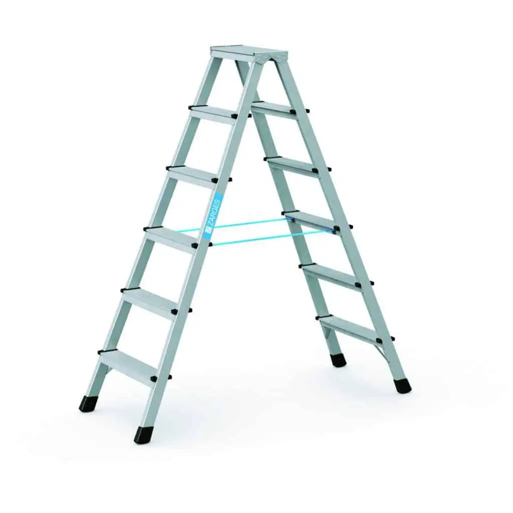 Zarges – XLstep B – LM-Stufen-Stehleiter — Anzahl Stufen: 2 x 10, Einsatzbereich: Handwerk & Industrie