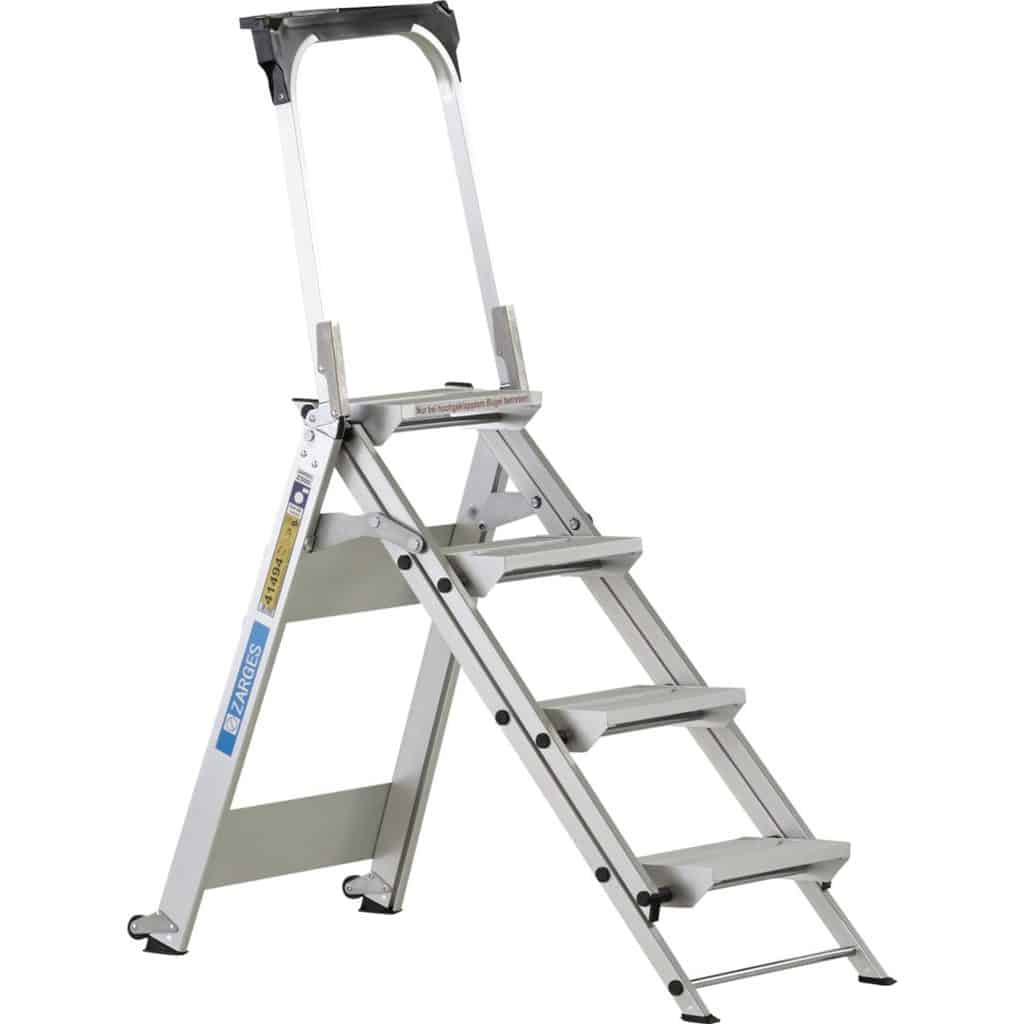 Zarges - Plazastep P - LM-Sicherheitstreppe · mit Sicherheitsbügel — Stufenanzahl inkl. Plattform: 3
