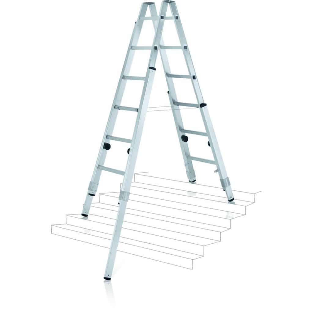 Zarges - Varioflex B - LM-Stehleiter — Anzahl Sprossen:: 2 x 6, Einsatzbereich: Handwerk & Industrie