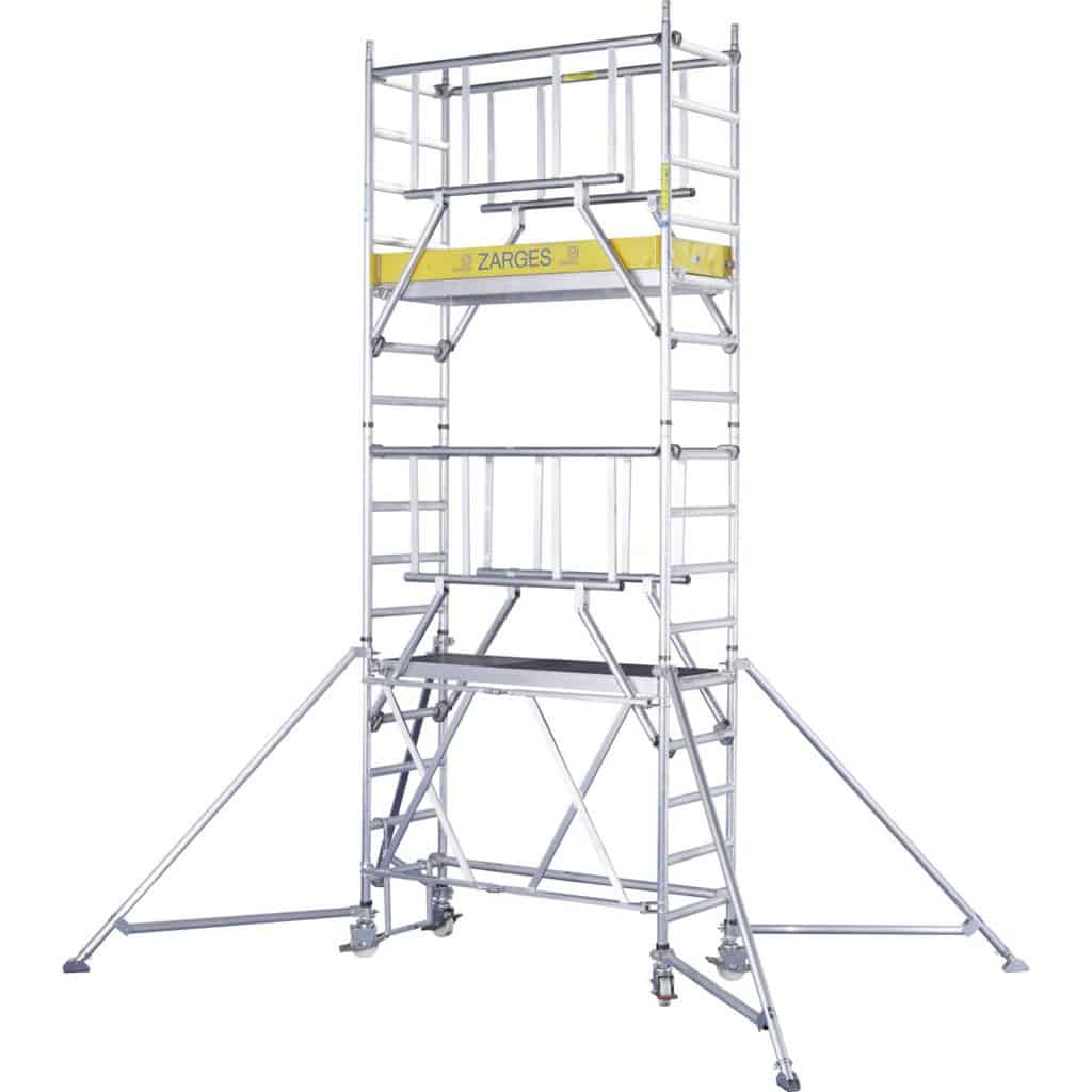 Zarges - Compactmaster S-PLUS 1T - Klappgerüst · Plattformgröße 0,6m × 1,8m — Arbeitshöhe: 3,75m, Gerüst-Typ: Klappgerüst…