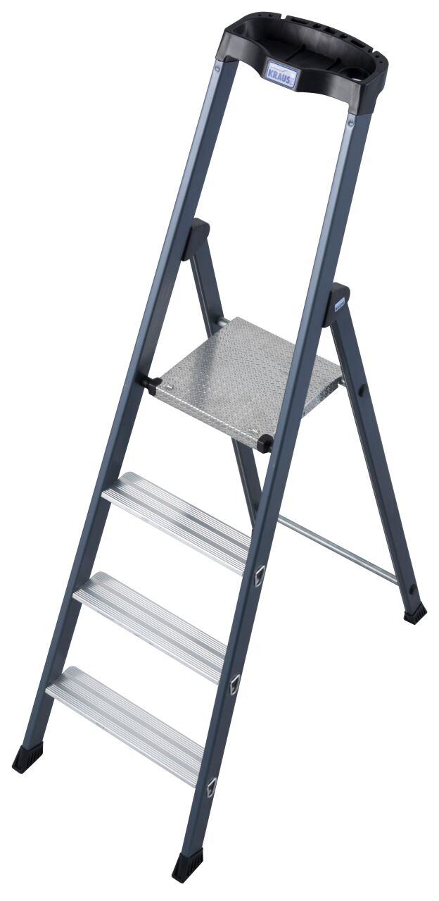 KRAUSE SePro S StehLeiter 1x4 Stu. eloxiert – Hauptbild