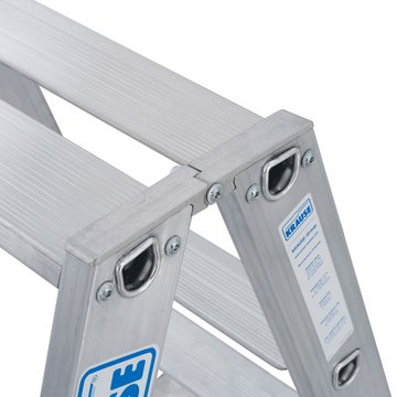 KRAUSE STABILO DoppelLeiter 2x3 Stu. – Hochfeste Aluminium-Gelenke