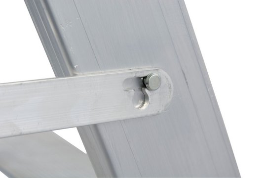 KRAUSE STABILO DoppelLeiter, fahrbar 2x3 Stu. – Integrierte Zug- und Drucksicherung