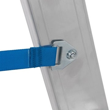 KRAUSE STABILO DoppelLeiter, fahrbar 2x3 Stu. – Verschraubte Gelenk- und Gurtverbindungen