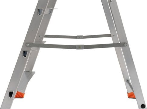 KRAUSE StehLeiter Solido XL 1x3 Stufen – Spreizsicherung, klappbare Schere inkl. Schrauben-Set
