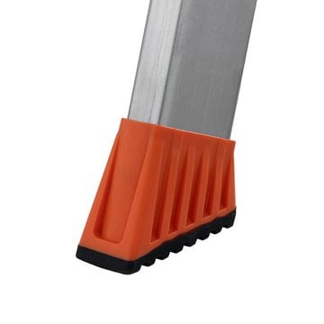 KRAUSE StehLeiter Solido XL 1x3 Stufen – Neu entwickelte, große Fußkappen mit Weichteileinlage