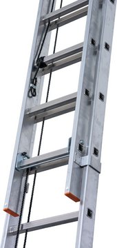 KRAUSE Robilo SeilzugLeiter. zweitlg. 2x15 Spr. – Die Aluminium-Seilzugleiter mit der komfortablen Höhenverstellung