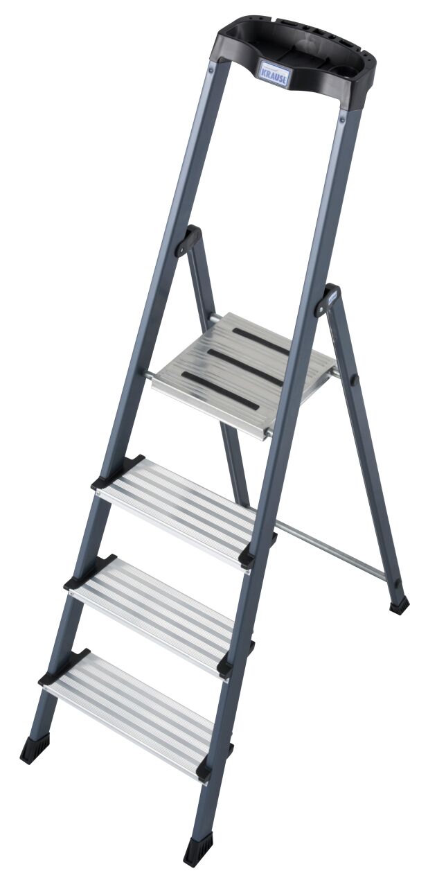 KRAUSE Securo StehLeiter 1x4 Stu. eloxiert – Hauptbild