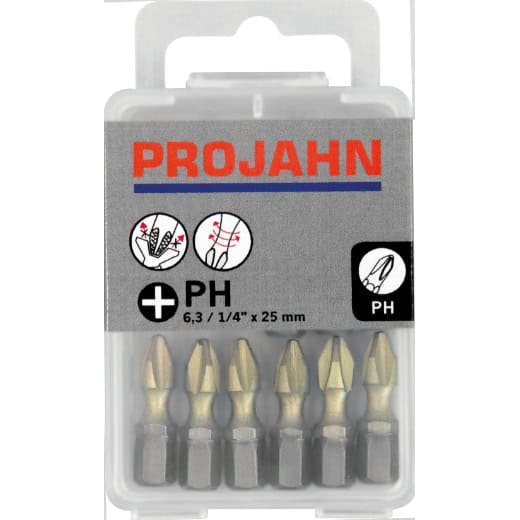PROJAHN - 1/2" STAR Bit PH ZrN 10er Pack — PH-Größe: PH1