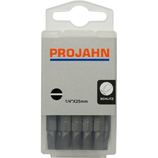 PROJAHN - 1/4" Bit Schlitz 10er Pack — Schlitzgröße: 4,0 x 0,5 mm