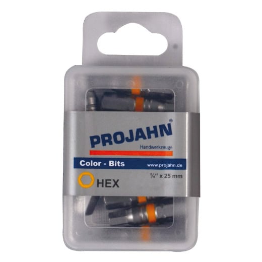 PROJAHN - 1/4" markierter Bit Innen-6kant 10er Pack — Durchmesser: 4 mm
