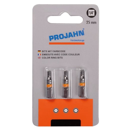 PROJAHN - 1/4" markierter Bit Innen-6kant 3er Pack — Durchmesser: 3 mm